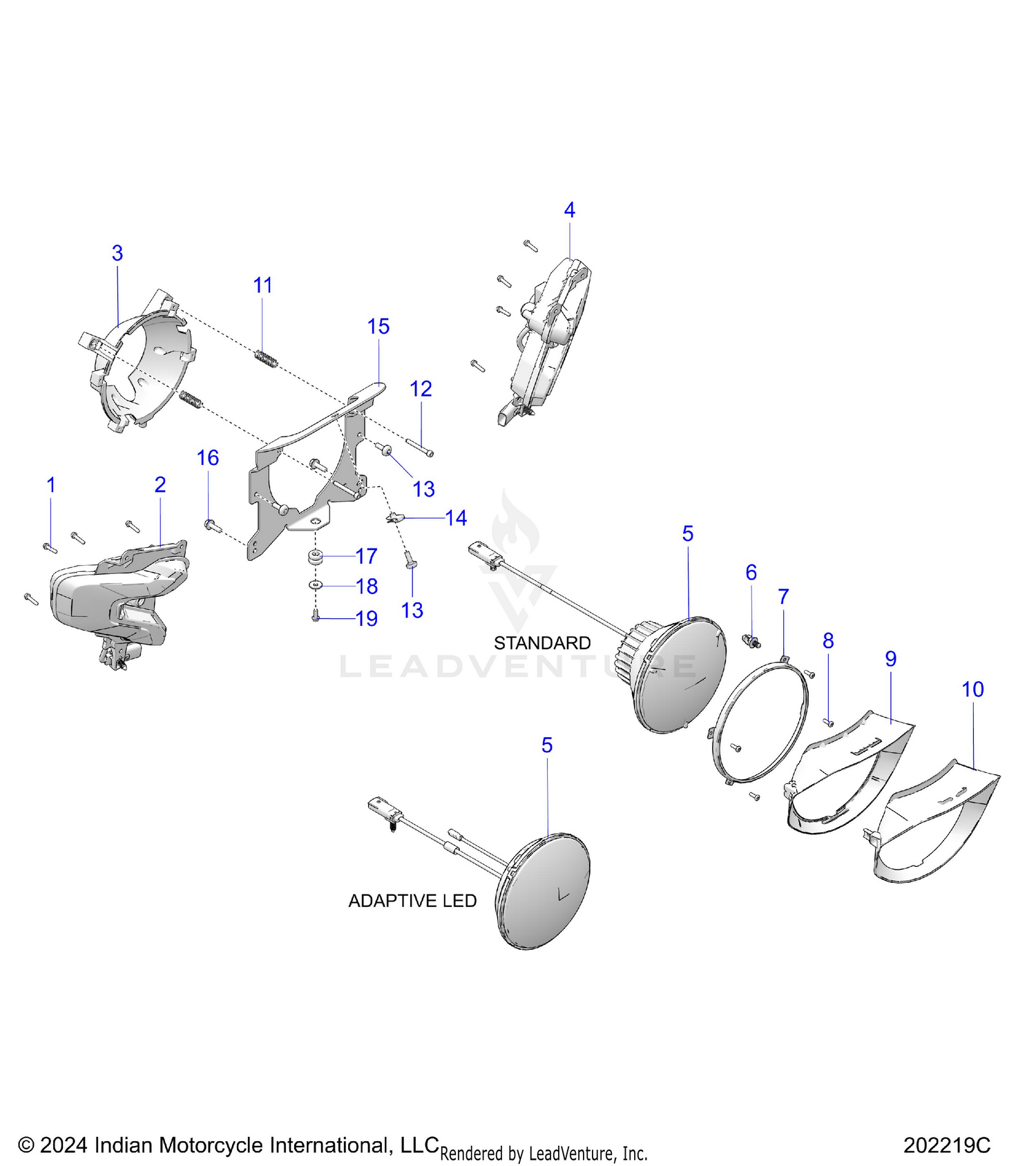 ELECTRICAL, HEADLIGHT, FRONT TURN SIGNALS - N26LD4SS/LD6SS ALL OPTIONS (202219C)