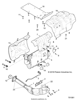 Engine, Exhaust System - R17rhe99au (701081) Schematic