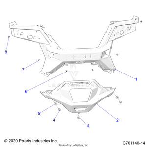 Body, Rear Bumper - Z24rmd2kah/al/bh/bl (c701140-14) Schematic