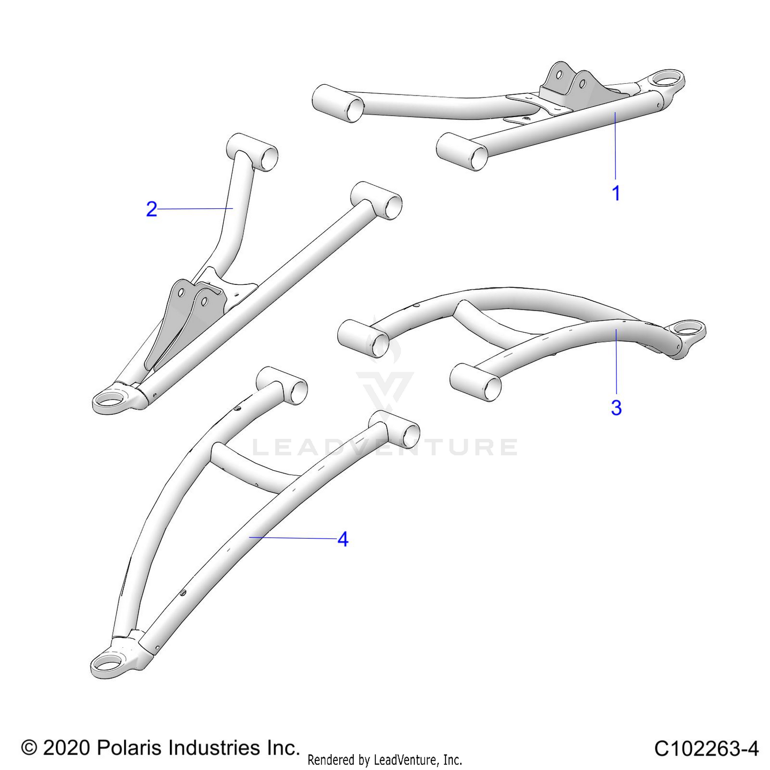 SUSPENSION, FRONT A-ARMS - A24SYE95PL (C102263-4)