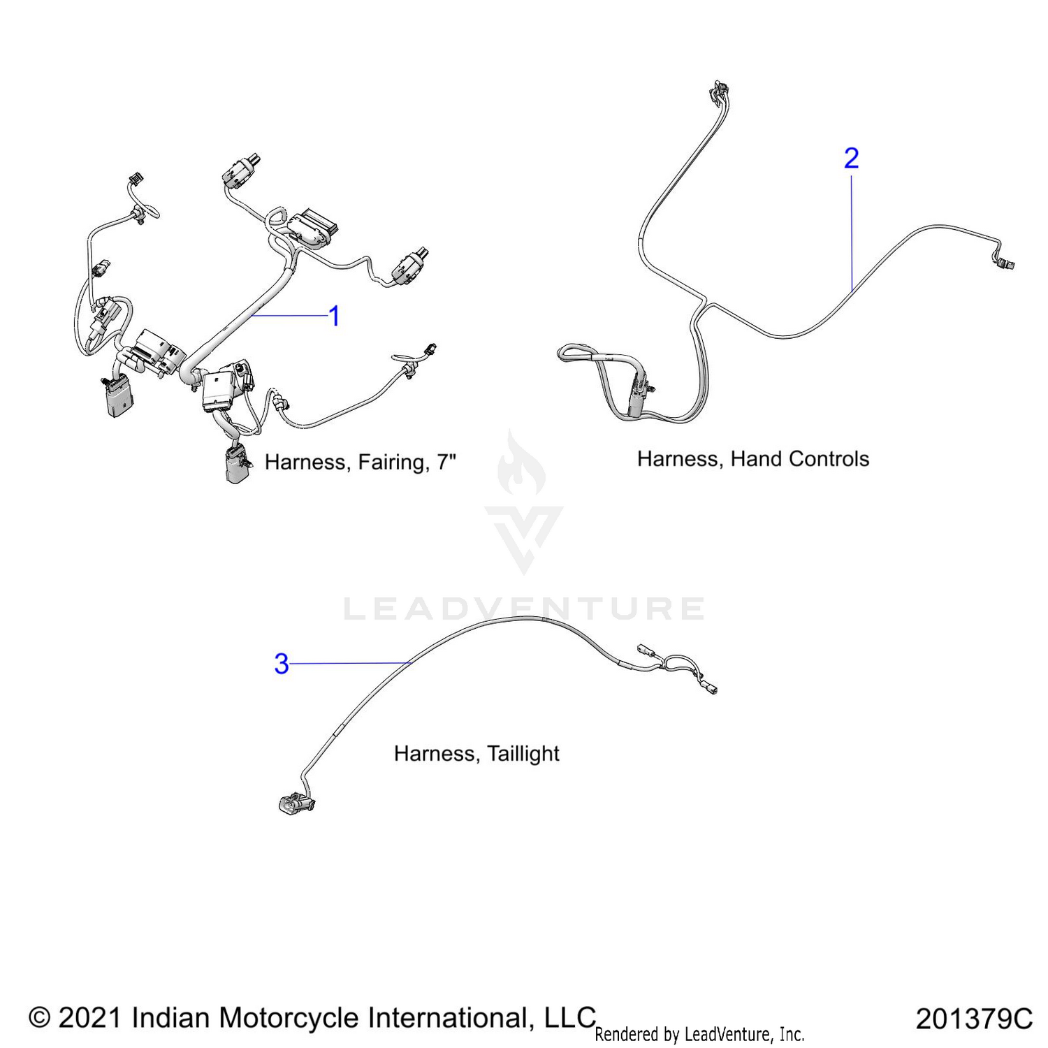 ELECTRICAL, WIRE HARNESS 2 - N22TCBAA ALL OPTIONS (201197C)