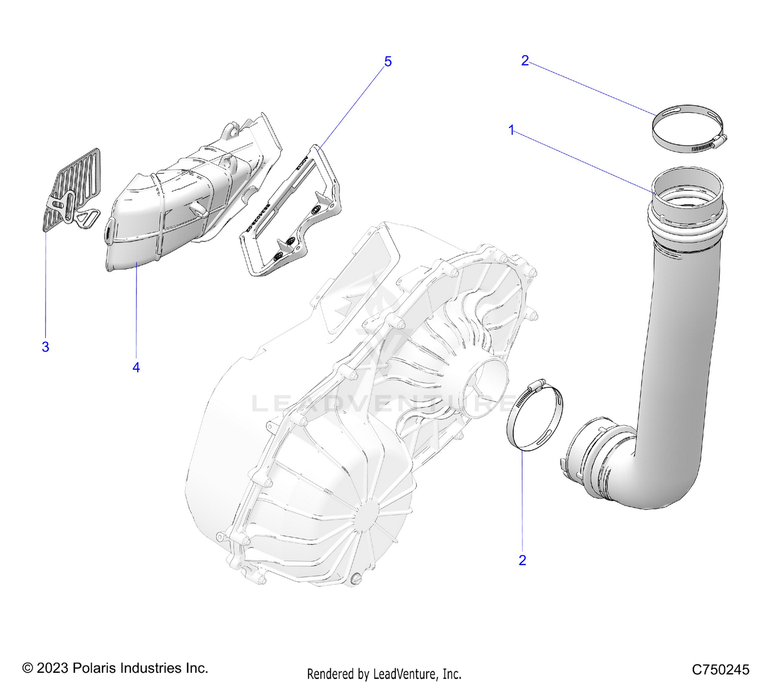 DRIVE TRAIN, CLUTCH COVER DUCTING -  Z26XPD92AN/BN/AH/BH (C750245)