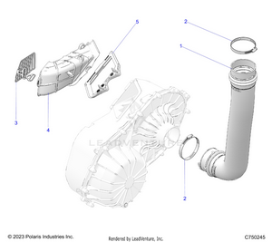 Drive Train, Clutch Cover Ducting -  Z25x4e92a4/b4 (c750245) Schematic
