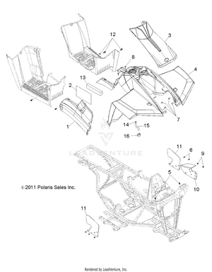 Body, Front Cab And Side Panels - A12ea32aa (49atvcab12tboss) Schematic