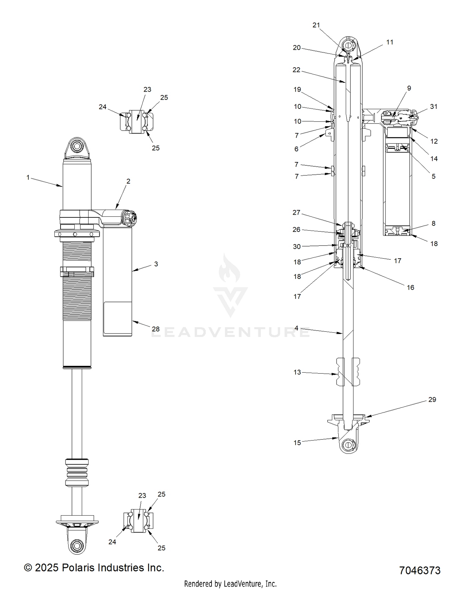 SUSPENSION, REAR SHOCK INTERNALS - Z26NMX99A4/B4/A6/B6 (7046373)