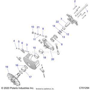 Drive Train, Primary Clutch - R22t6e99a9/ag/an/b9/bg/bn (c701294) Schematic