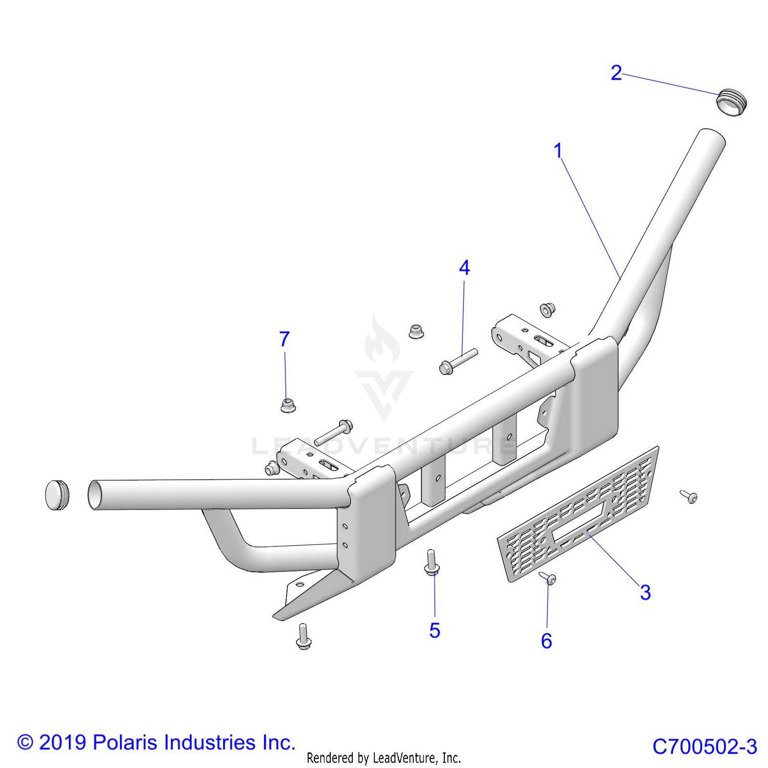 CHASSIS, FRONT BUMPER - D21BBP99A4/B4/FP99A4 (C700502-3)