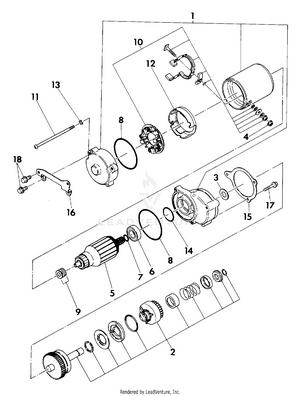 Starting Motor Assembly (4918541854046a) Schematic