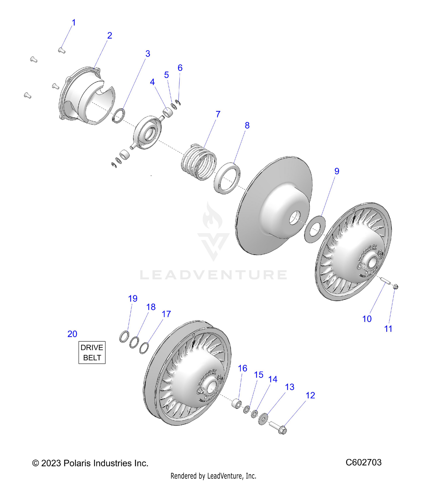 DRIVE TRAIN, CLUTCH, SECONDARY - S24TLC8RS/8RE (C602703)