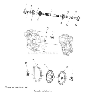 Drive Train, Main Gearcase Internal - A09ca32aa (49atvtransintl08scram2x4) Schematic