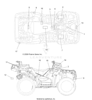 Body, Decals - A10tn55al/ax (49atvdecal10spxpx2550) Schematic