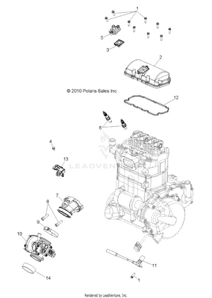 Engine, Throttle Body And Valve Cover - R12th76/th7e/tx7e All Options (49rgrthrottlebody11800crew) Schematic