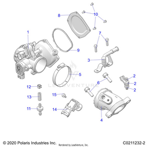 Engine, Throttle Body And Fuel Rail - A21sez57am/an (c0211232-2) Schematic
