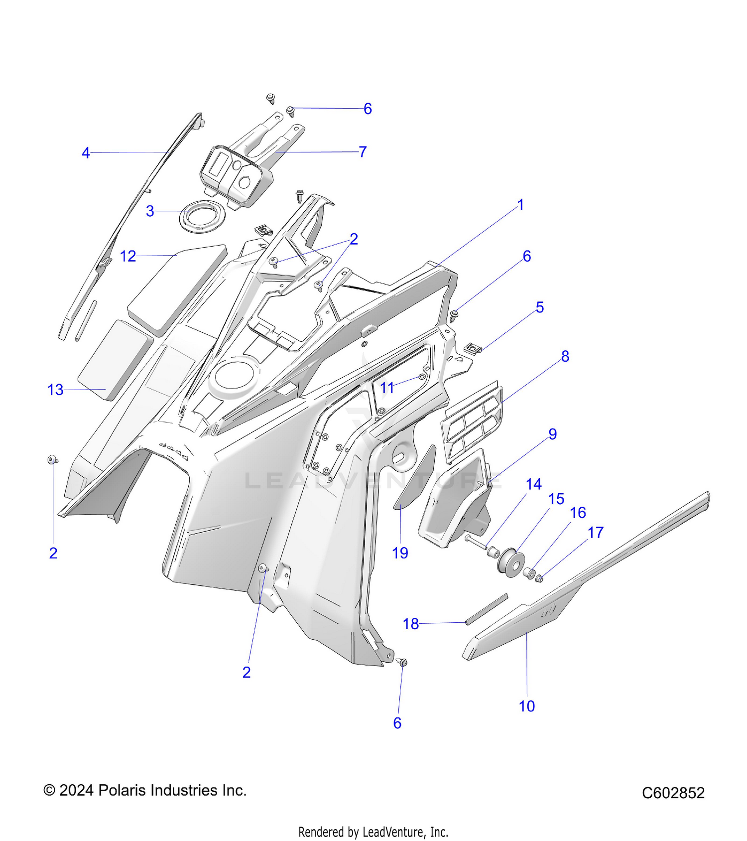 BODY, CONSOLE - S26TDZ8MS (C602852)