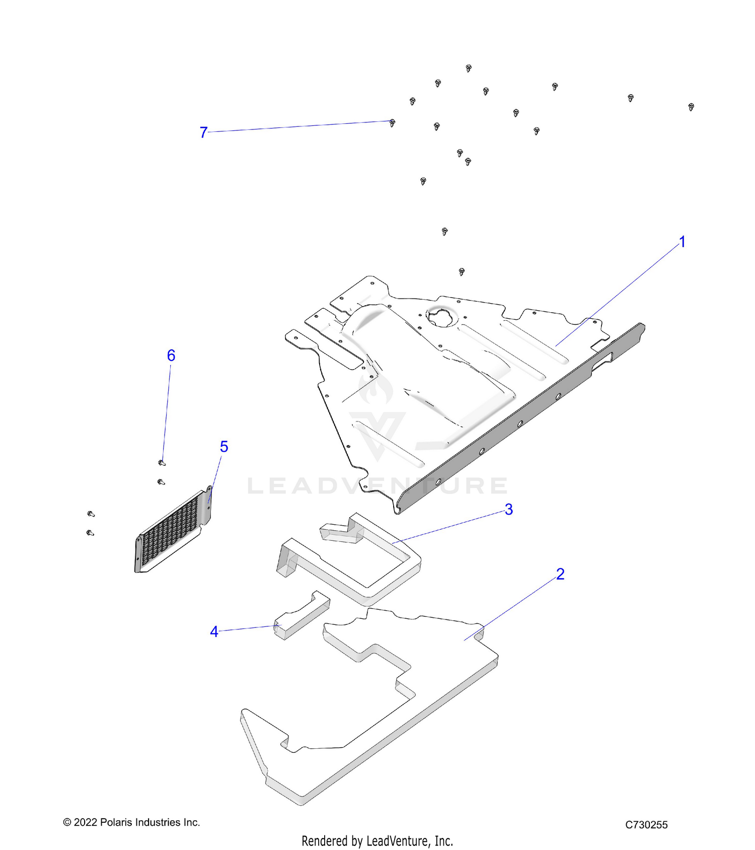 ENGINE, COOLING PT, CLOSEOFF PANEL AND FOAM - R24E3GC4BD/B9 (C730255)