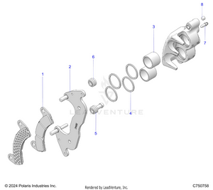 Brakes, Caliper, Front - Z25x4e92a4/b4 (c750758) Schematic
