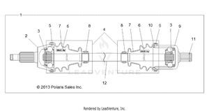 Drive Train, Front Half Shaft - R16rva57a1/b1/e57a9/b9 (49brutusshaftdrv13) Schematic