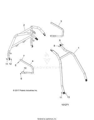 Chassis, Cab Frame And Side Bars - A18daa50b7 (101271) Schematic