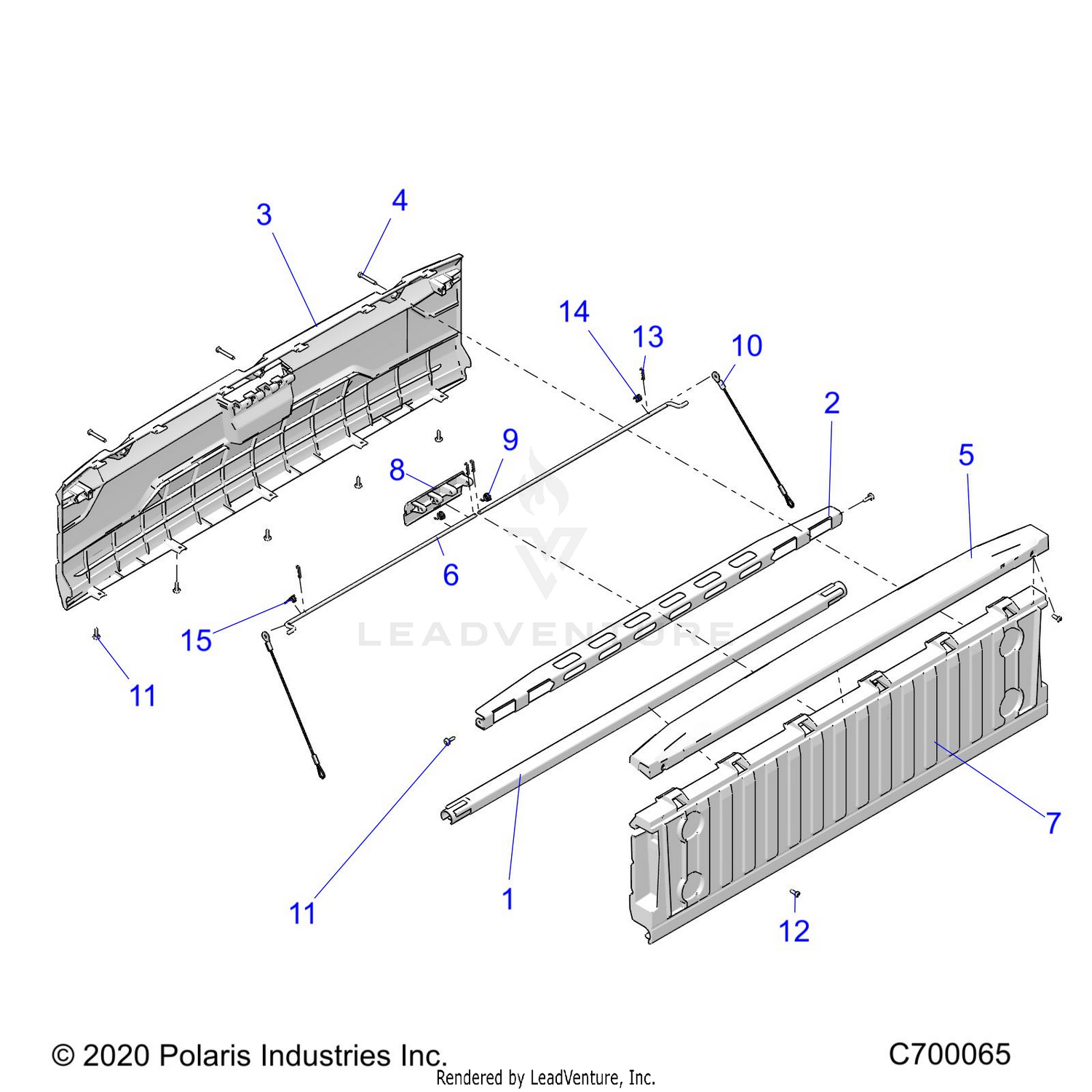 BODY, BOX, TAILGATE - R26RRU99CP/EP (C700065)