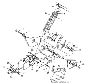 Swing Arm/shock Mounting Xplorer 400l W969140 (4935983598c001) Schematic