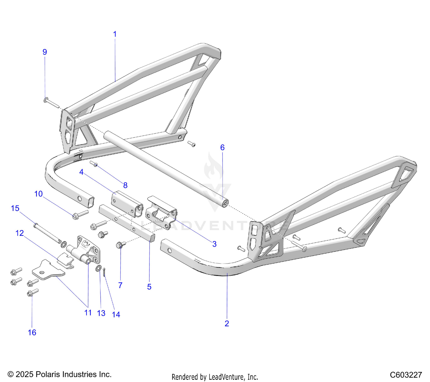 CHASSIS, REAR RACK AND HITCH - S26TLF9FSL (C603227)