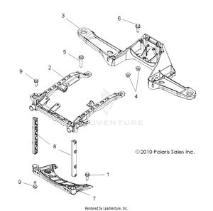 Body, Front Rack Support - A12tn55aa/az (49atvrackmtg11sptrg550) Schematic
