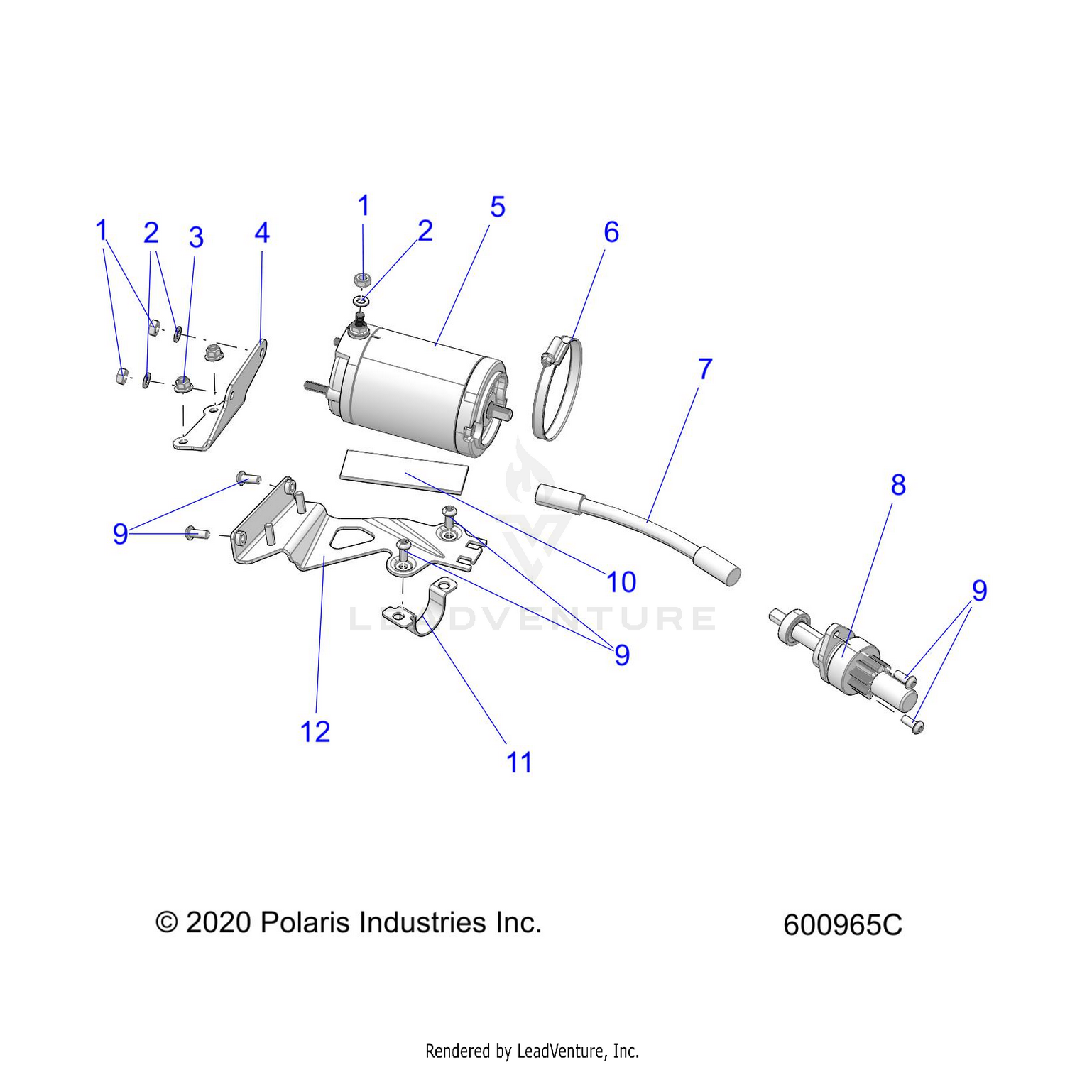 ENGINE, STARTER MOTOR - S22TLC6RS/6RE ALL OPTIONS (600965C)