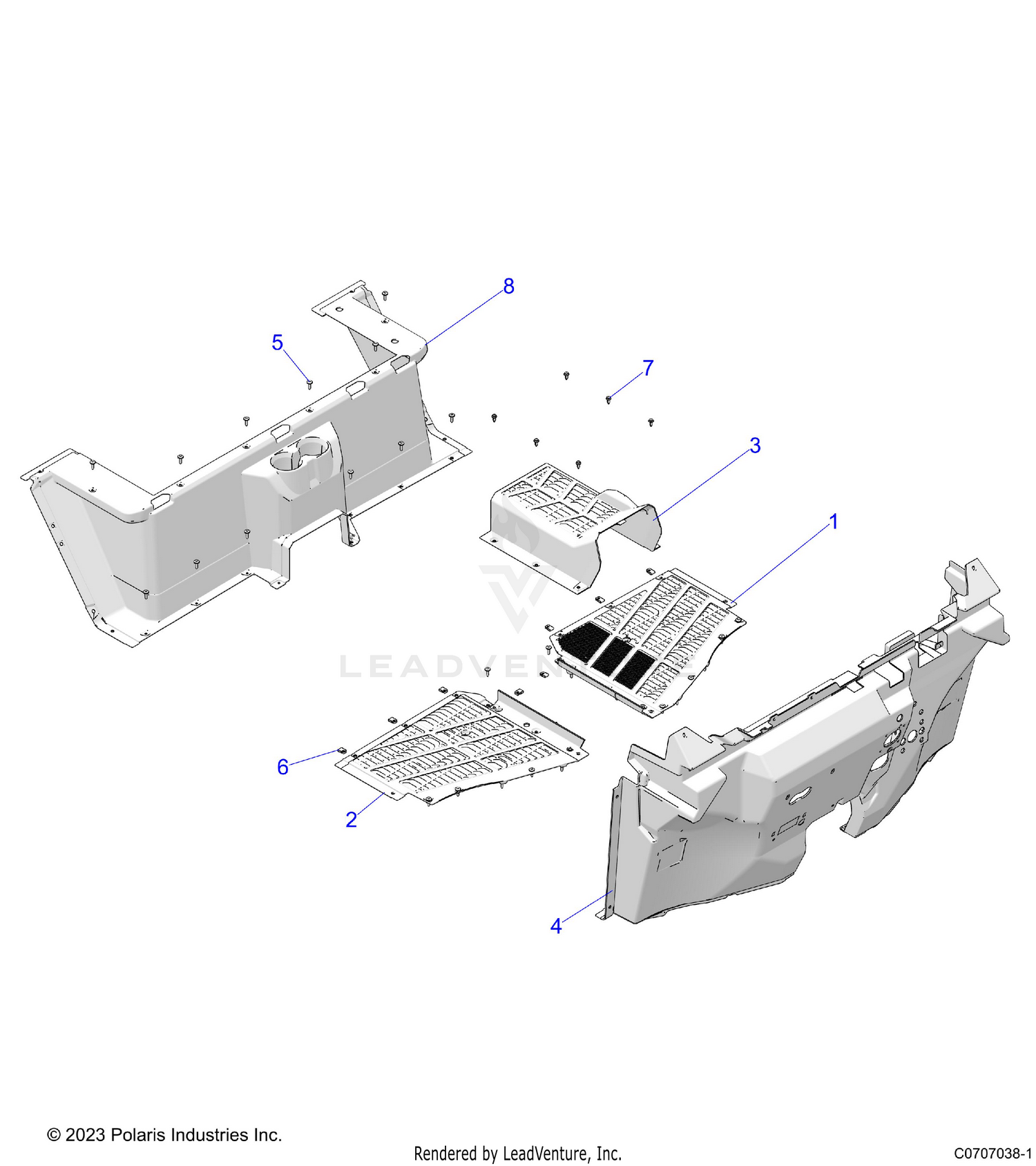 BODY, FLOOR - D24P2A99A4/B4/E99A4/F99A4/G99A4/U99A4/B4/V99A4/W99A4/Y99A4 (C0707038-1)