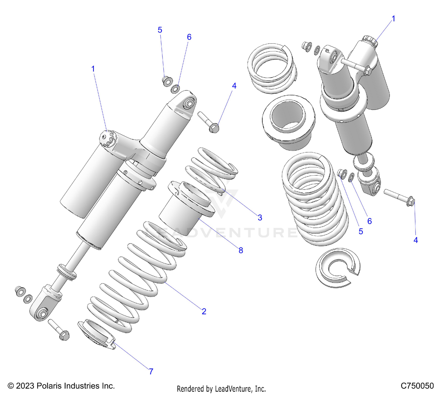 SUSPENSION, REAR SHOCK MOUNTING