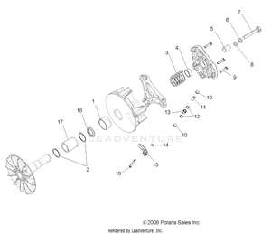 Drive Train, Primary Clutch - Z14vh76ac/ad/eai/eak/eaj/eal/eaw (49rgrclutchdrv09rzrs) Schematic