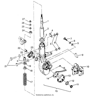 Front Strut Assembly Xplorer 400l W969140 (4935983598b005) Schematic