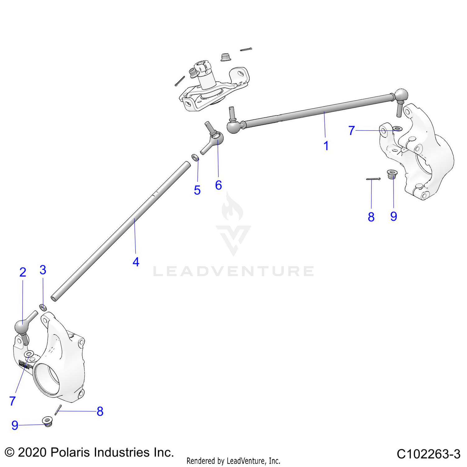 STEERING, STEERING TIE RODS. - A26SXM95AR (C102263-3)