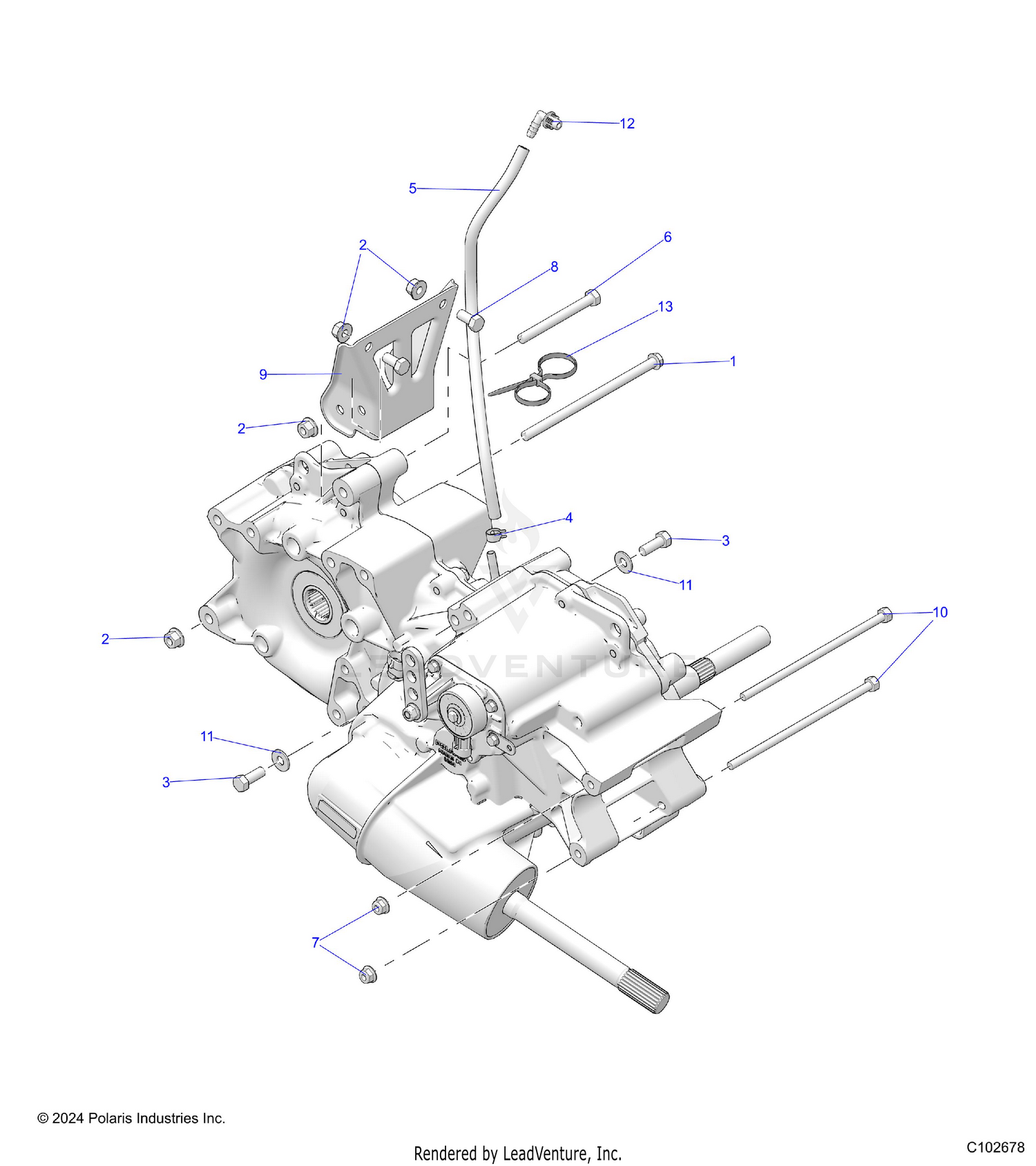 DRIVE TRAIN, MAIN GEARCASE MOUNTING - A26SEA50B1/B4 (C102678)