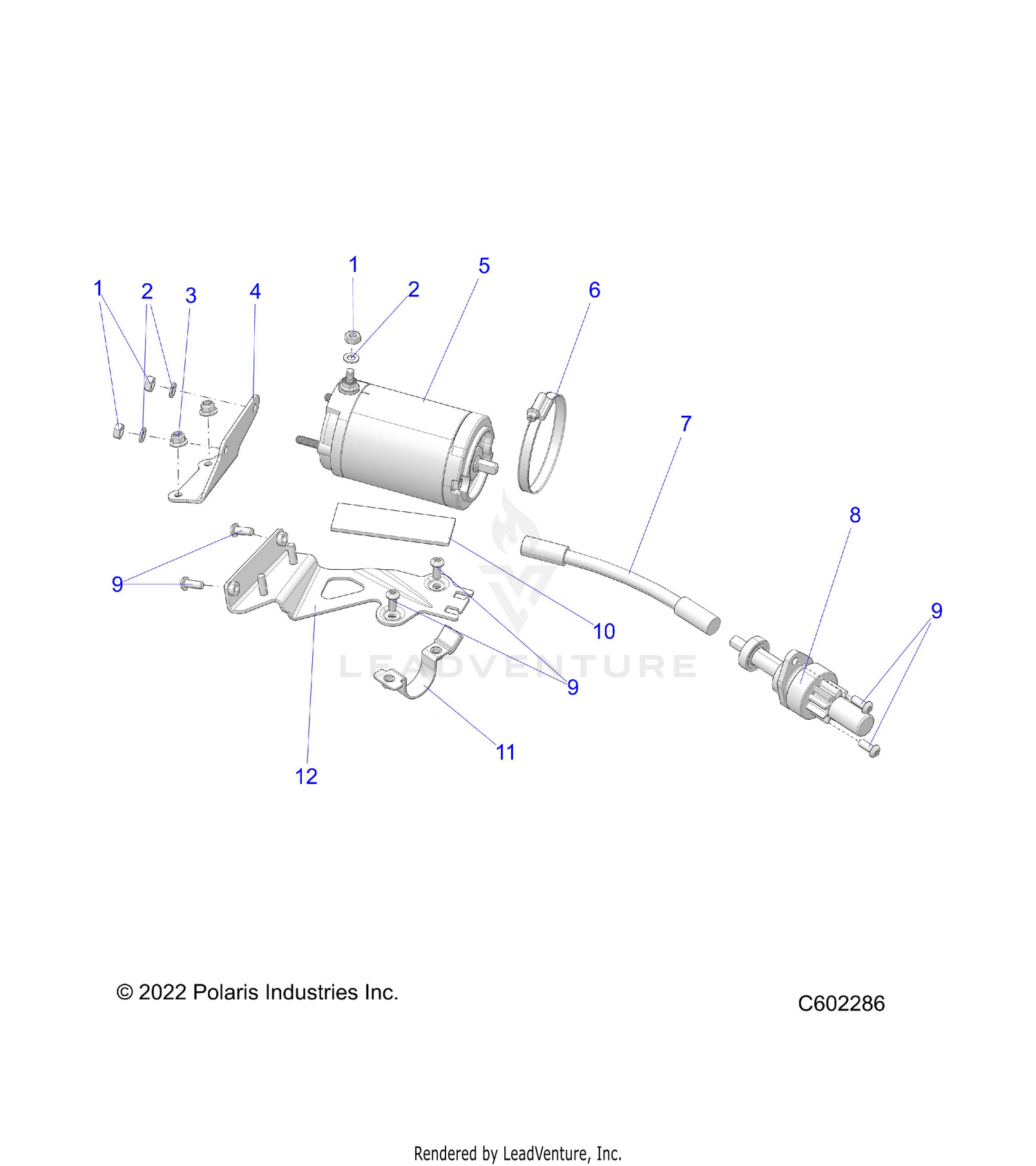 ENGINE, STARTER MOTOR - S24TLC8RS/8RE (C602286)