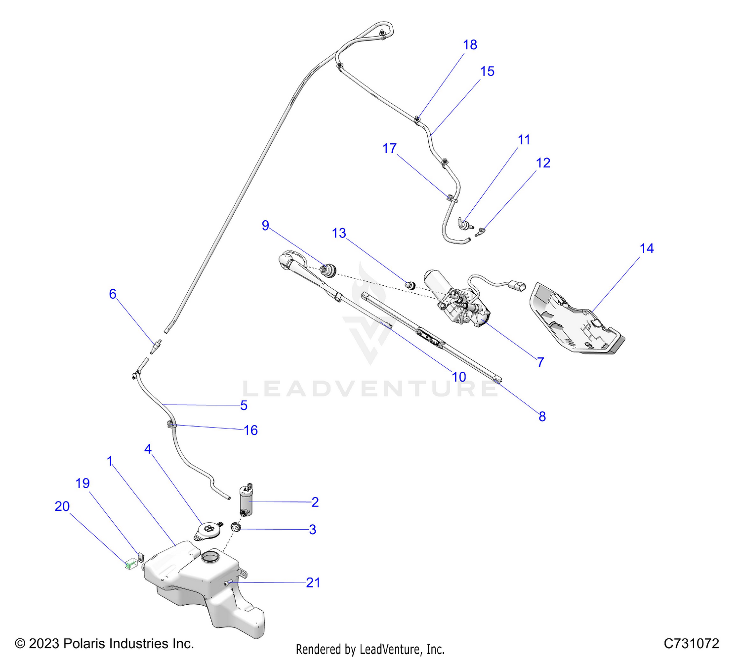 BODY, WINDSHIELD WIPER - R26XAW1RB9/BB/BJ (C731072)