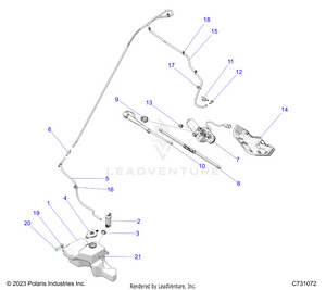 Body, Windshield Wiper - R25xaw1rb9/bd/bm (c731072) Schematic