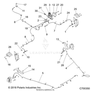Brakes, Brake Lines And Master Cylinder - Z20pal92ag/ap/bg/bp/lg/g92ag/ap/lg (c700350) Schematic