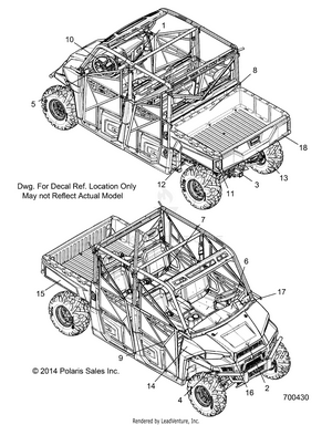 Body, Decals - R16rva57a1/b1/e57a9/b9 (700430) Schematic