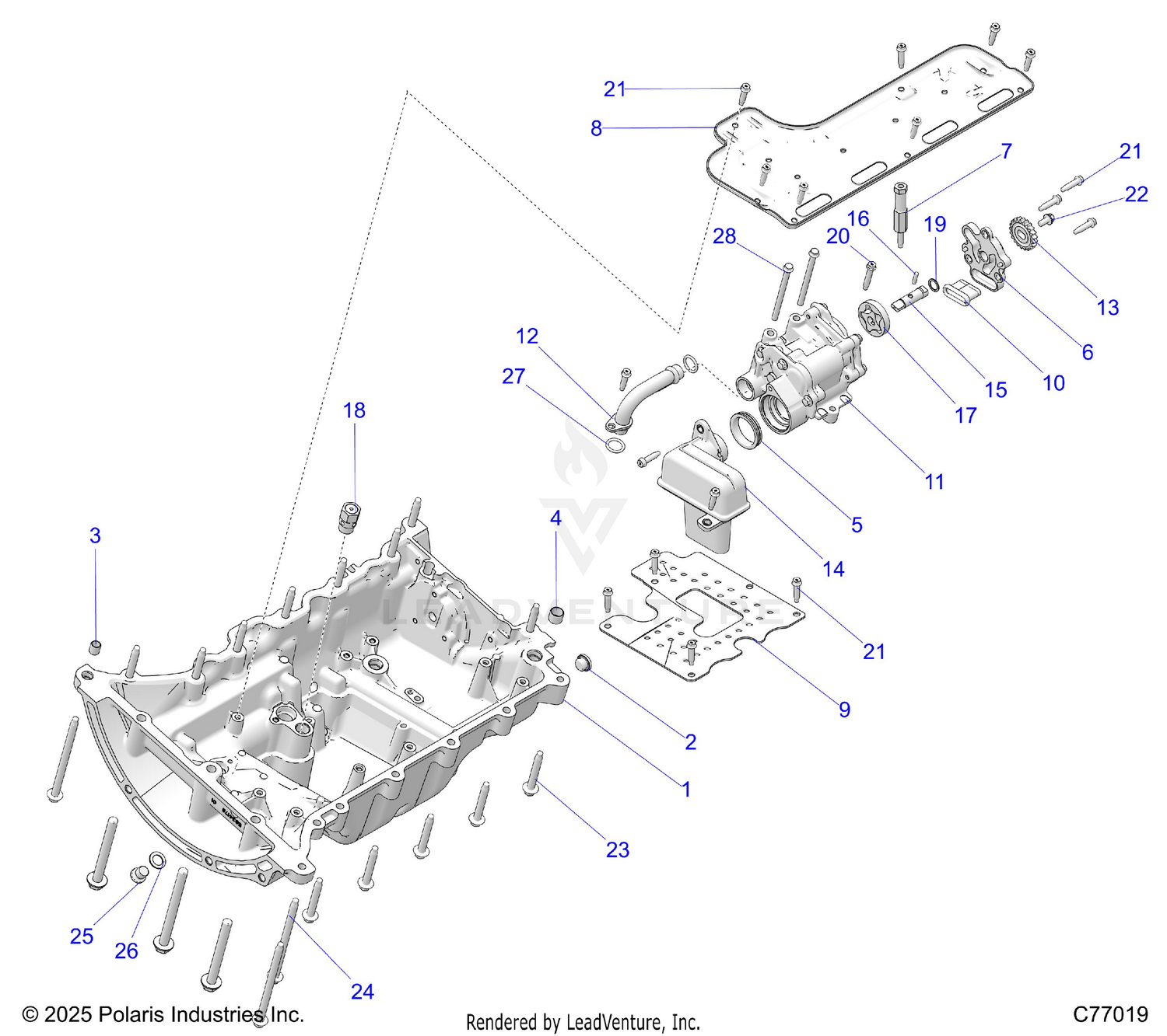 ENGINE, OIL PUMP AND WATERPUMP - Z26RRE2KAL (C77018)