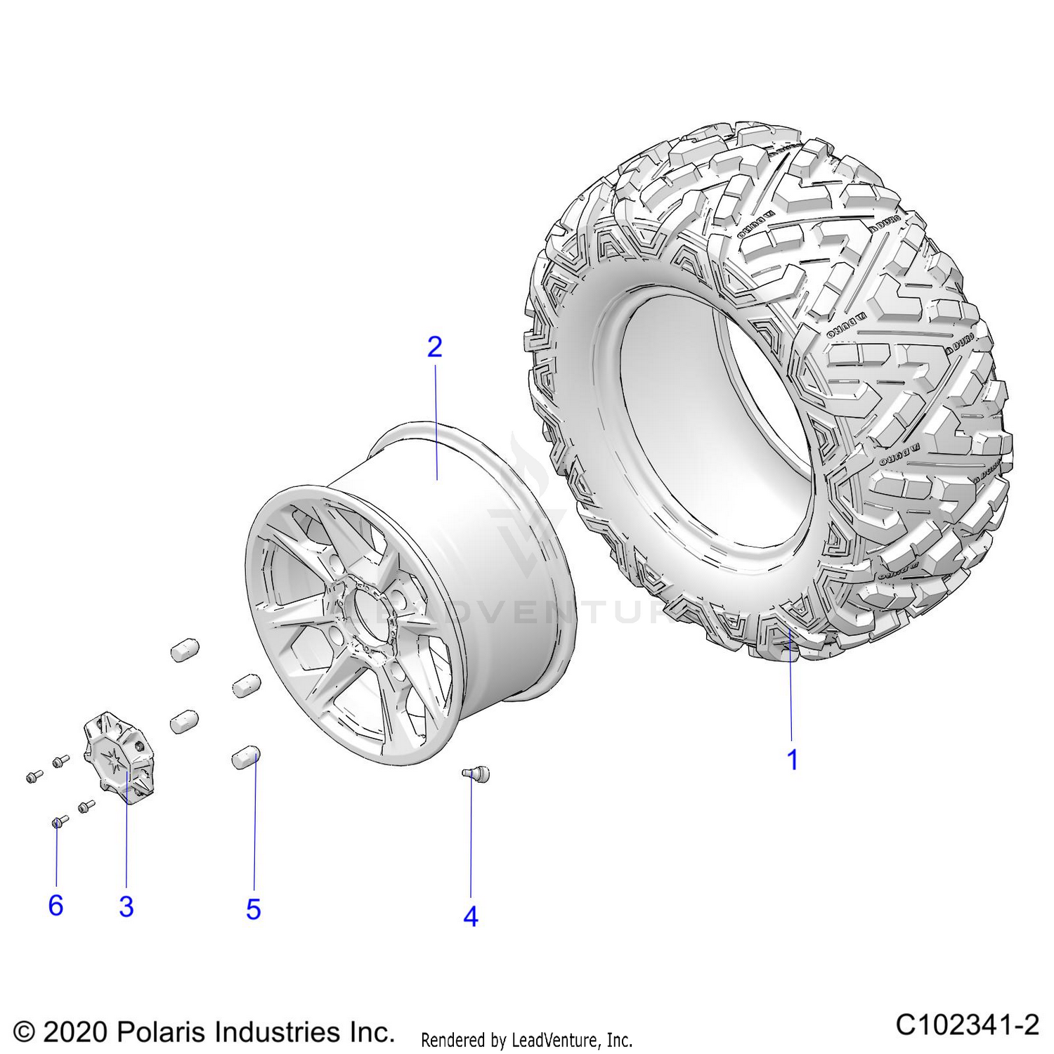 WHEELS, REAR - A26SLZ95AF (C102341-2)