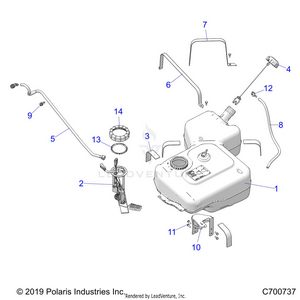 Fuel System, Tank - R24rsu99aj/ak/az/a9 (c700737) Schematic