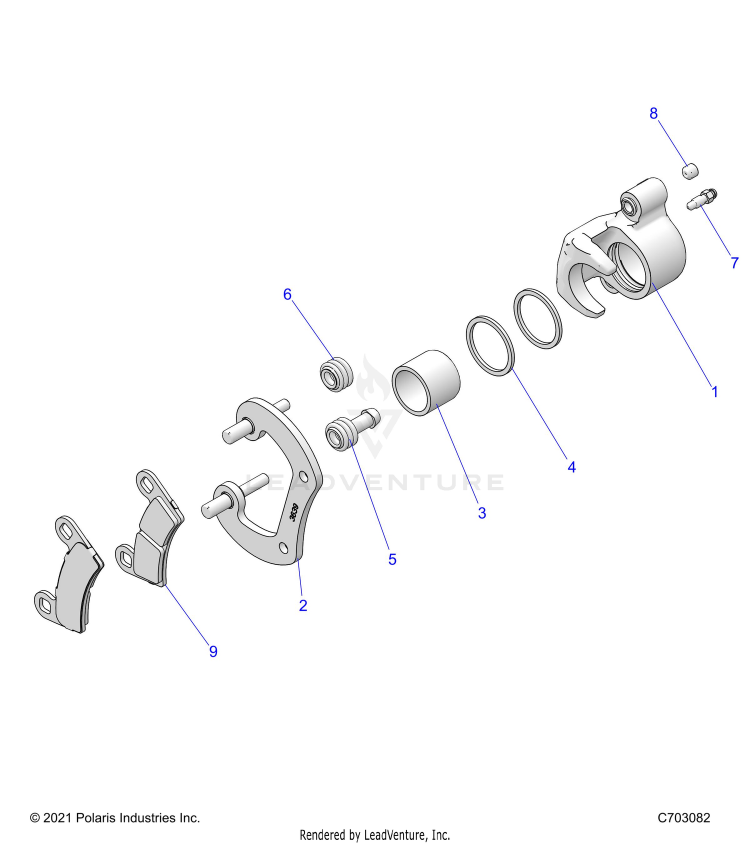 BRAKES, REAR CALIPER - Z26NET99A4/B4/A6/B6 (C703082)