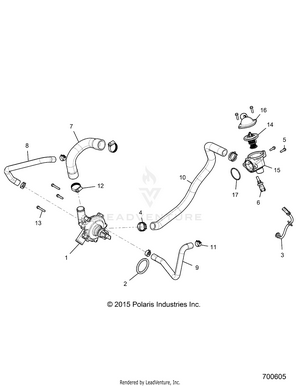 Engine, Waterpump And Bypass - Z19vpl92ak/bk/ar/br/am/bm (700605) Schematic