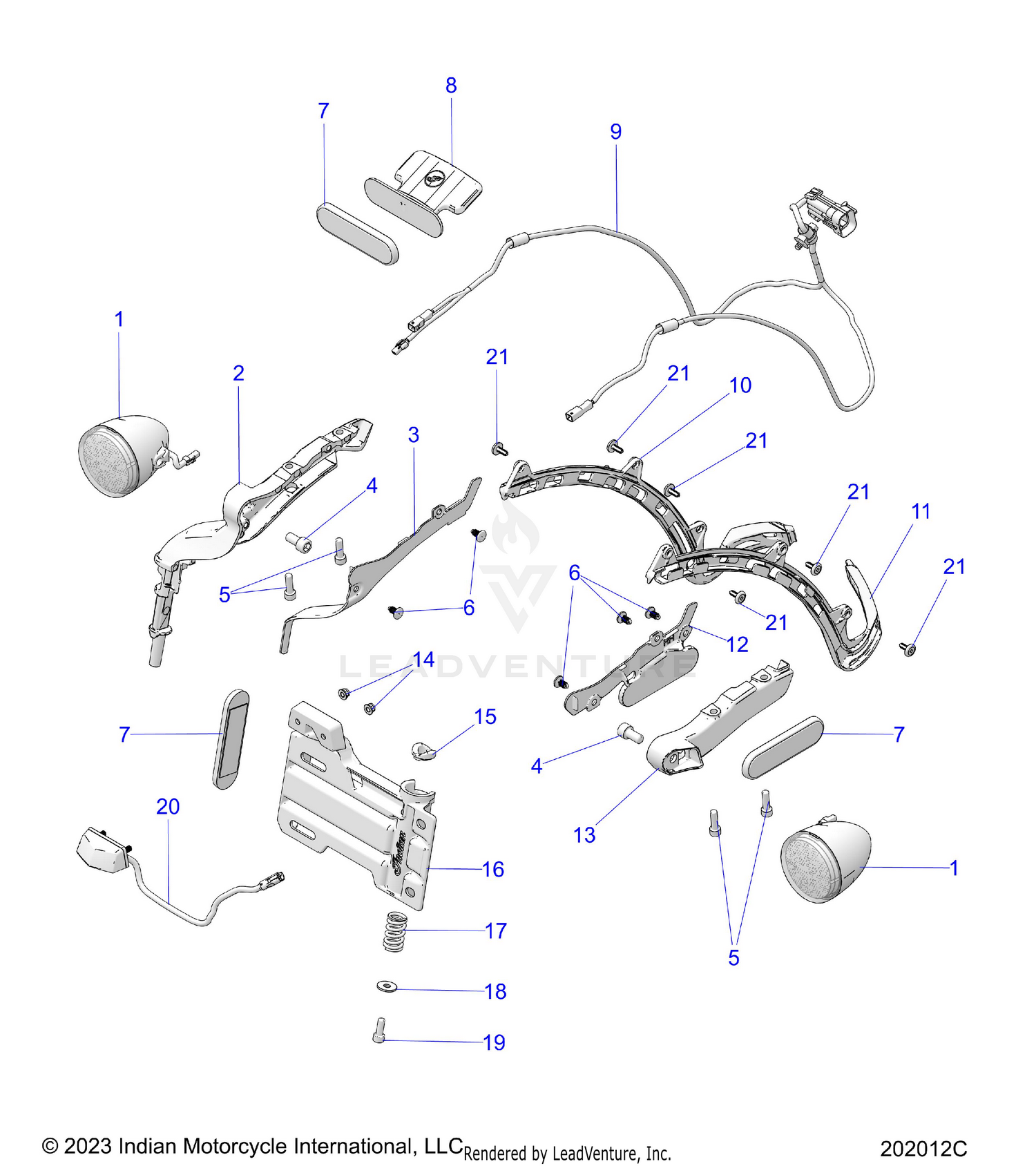 ELECTRICAL, REAR LIGHTING, LICENSE PLATE AND REFLECTOR - N26SSB61/SSC61 (202012C)