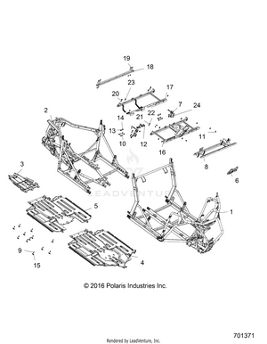 Chassis, Main Frame And Skid Plates - R17rhe99au (701371) Schematic