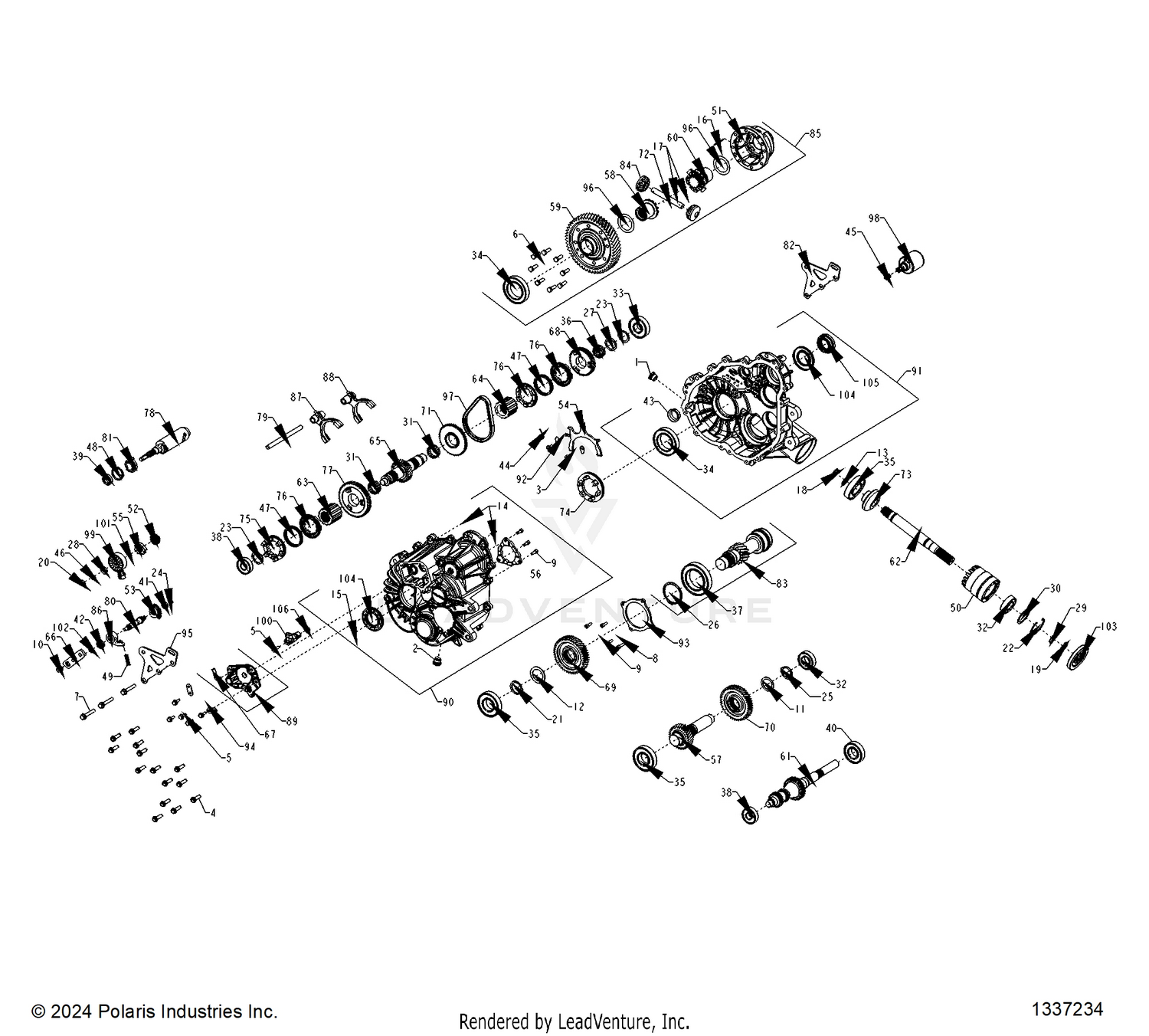 DRIVE TRAIN, MAIN GEARCASE INTERNALS - R26T6E99A9/AF/AJ/AK/B9/BF/BJ/BK (1337234)
