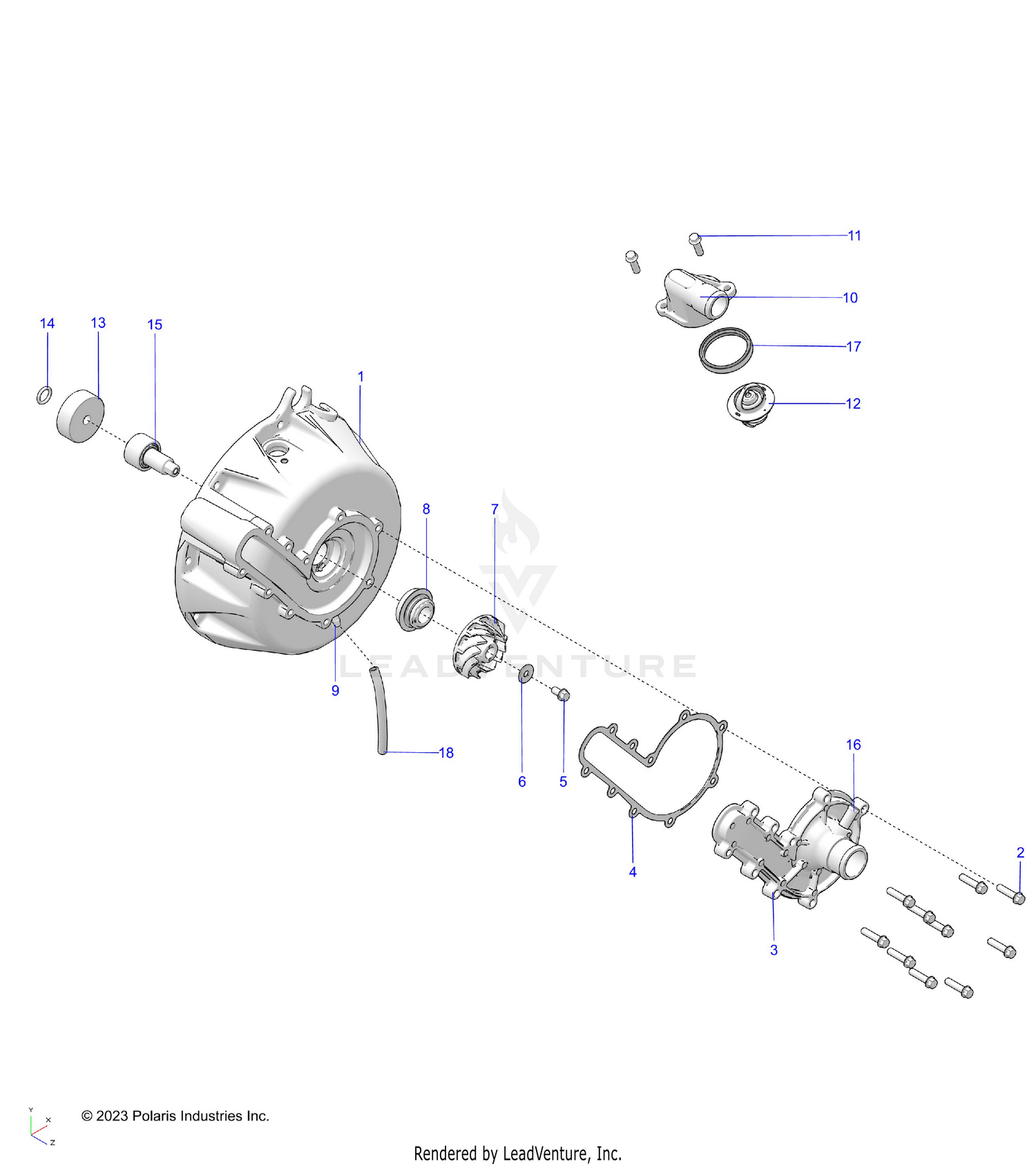 ENGINE, COOLING SYSTEM and WATER PUMP - A26SXZ85A9/AN/AZ (C102561)