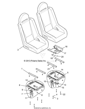 Body, Seat Asm. And Slider - Z14vh7eaj (49rgrseat14rzr800) Schematic