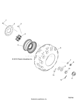 Wheels, Rear - R16rda57a1/b1 (700748) Schematic