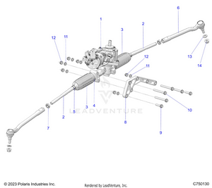 Steering, Gear Box W/eps And Related - Z25r4d2kak/bk/aj/bj/am/bm (c750130) Schematic